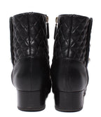 Chanel Short Boots Side Zipper Pearl Quilted Gold — view 3