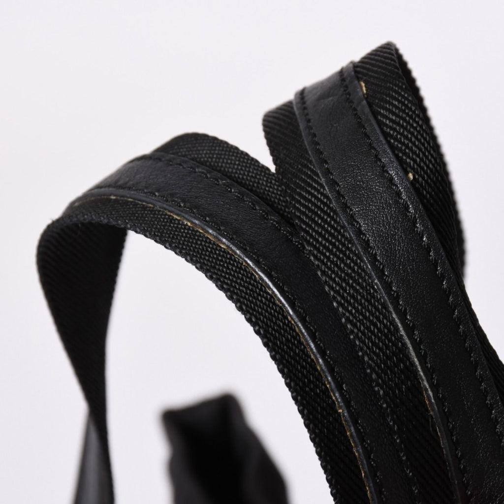 Saint Laurent Kahala Handbag Canvas Leather Black Logo Embroidery — view 5