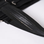 Saint Laurent Kahala Handbag Canvas Leather Black Logo Embroidery — view 6