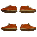 Hermes Quick Low Cut Sneakers Logo Leather Orange Brown 36 Half — view 5