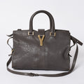 Saint Laurent Cabas Chic 2-Way Shoulder Bag Y-line Charcoal Gray Gold