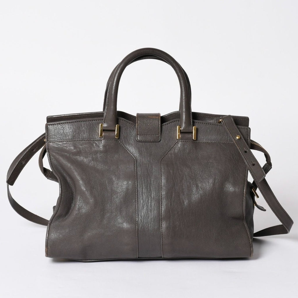 Saint Laurent Cabas Chic 2-Way Shoulder Bag Y-line Charcoal Gray Gold — view 2