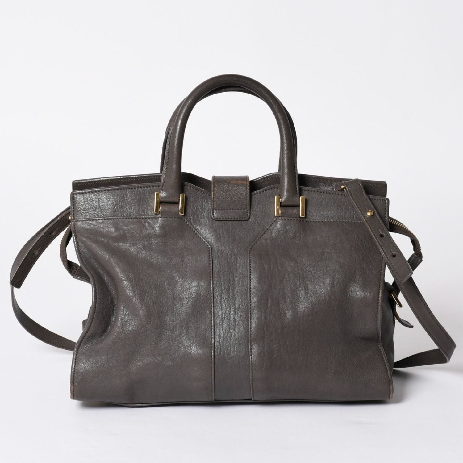 Saint Laurent Cabas Chic 2-Way Shoulder Bag Y-line Charcoal Gray Gold — view 2