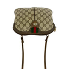 Gucci Vintage Sherry Line GG Logo Leather Shoulder Bag Pochette Brown — view 4