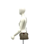Gucci Vintage Sherry Line GG Logo Leather Shoulder Bag Pochette Brown — view 2