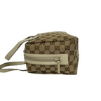 Gucci GG Canvas Pattern Leather Mini Boston Bag Tote Pouch Beige — view 5