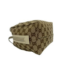 Gucci GG Canvas Pattern Leather Mini Boston Bag Tote Pouch Beige — view 7