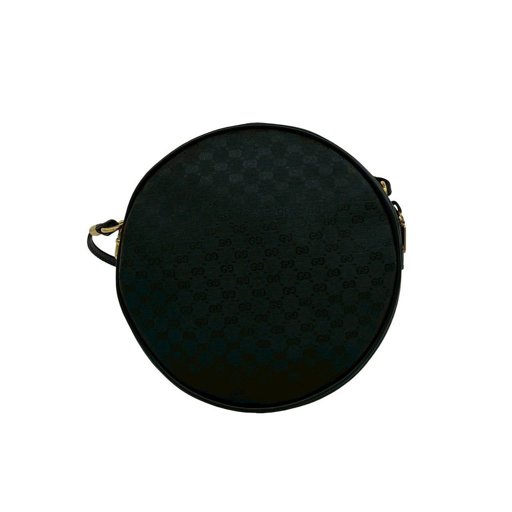 Gucci Vintage Micro GG Logo Leather Shoulder Bag Pochette Crossbody Black — view 3