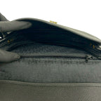 Saint Laurent Yves Vintage YSL Logo Leather Shoulder Bag Black — view 9