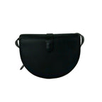 Saint Laurent Yves Vintage YSL Logo Leather Shoulder Bag Black — view 3