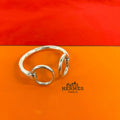 Hermes Nausicaa 925 Sterling Silver Bangle Bracelet