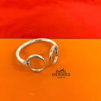 Hermes Nausicaa 925 Sterling Silver Bangle Bracelet