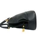 Loewe Vintage Anagram Log Leather Tote Mini Boston Bag Black — view 5