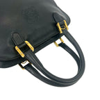 Loewe Vintage Anagram Log Leather Tote Mini Boston Bag Black — view 4