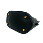 Loewe Vintage Anagram Log Leather Tote Mini Boston Bag Black — view 8