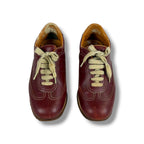 Hermes Quick Low Cut Sneakers Logo Leather Half Bordeaux Wine — view 3