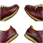 Hermes Quick Low Cut Sneakers Logo Leather Half Bordeaux Wine — view 7