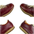 Hermes Quick Low Cut Sneakers Logo Leather Half Bordeaux Wine — view 6