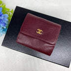 Chanel Wallet Trifold Hook Billfold CC Logo Caviar Leather — view 3