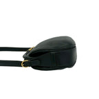 Gucci Vintage Horsebit Leather Shoulder Bag Pochette Black — view 5