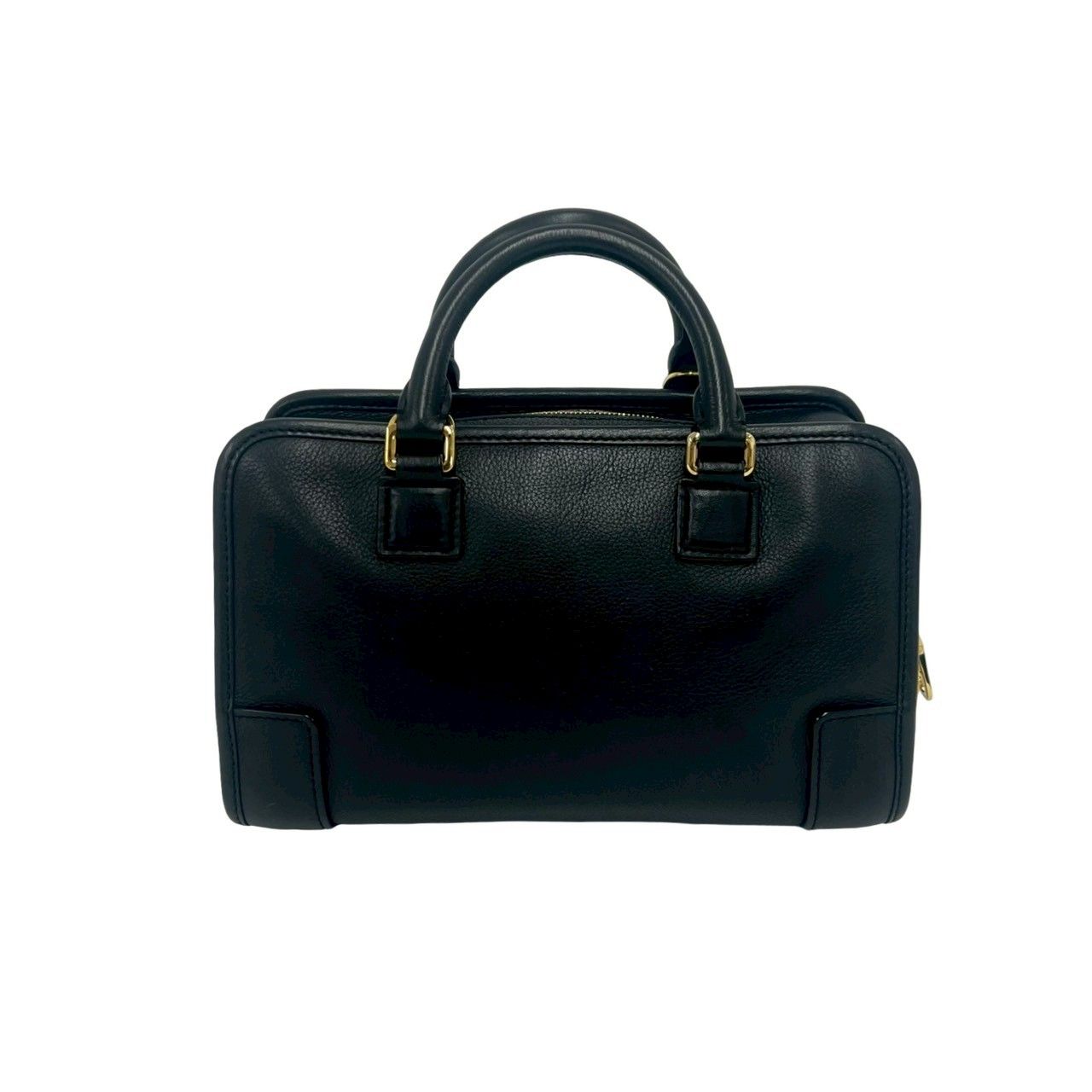 Loewe with Key Amazona 23 Anagram Logo Leather 2-Way Mini Boston Bag Black — view 3