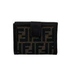 Fendi Vintage Zucca FF Pattern Canvas Leather Bifold Wallet Billfold Coin Purse — view 2