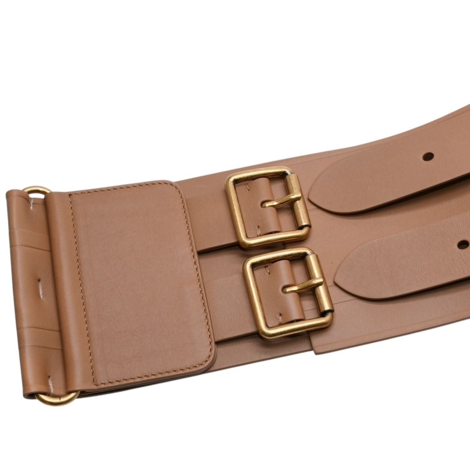 Dior D Waist Belt Leather Embossed Logo — view 5
