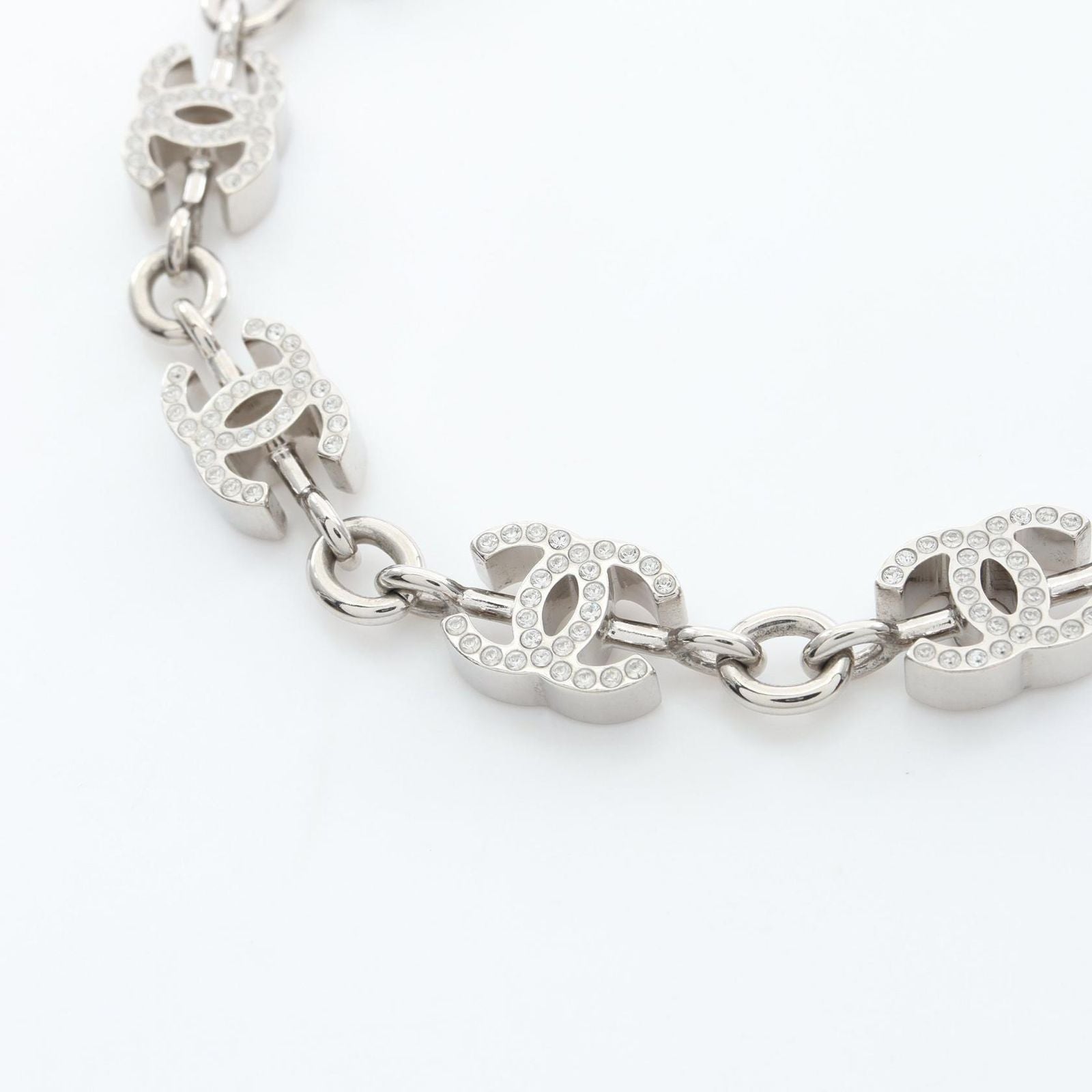 Chanel Necklace CC Logo Stainless Steel CC Rhinestone — view 2