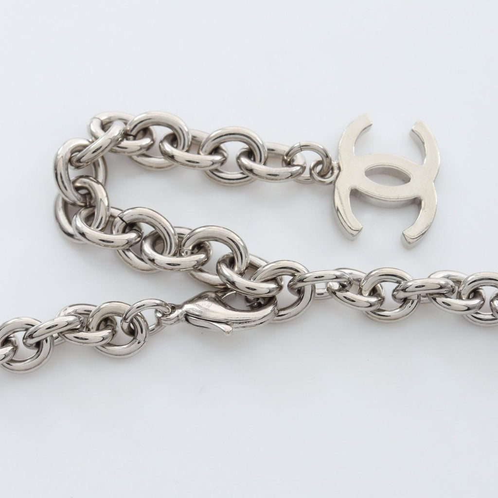 Chanel Necklace CC Logo Stainless Steel CC Rhinestone — view 4