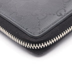 Gucci Round Wallet GG Supreme Black Canvas Leather — view 9