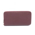 Hermes Round Wallet Azap Long Silk in Rouge Ash Leather Long