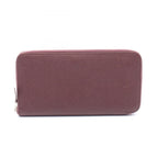 Hermes Round Wallet Azap Long Silk in Rouge Ash Leather Long
