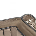 Loewe Bifold Wallet Anagram Compact Zip Green Brown Leather — view 7