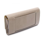 Celine Bifold Wallet Large Flap Multi Function Gray Yellow Leather — view 2
