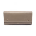 Celine Bifold Wallet Large Flap Multi Function Gray Yellow Leather