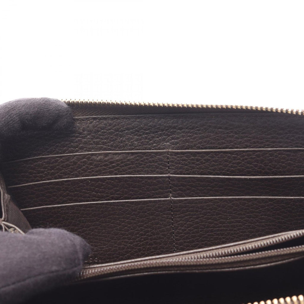 Gucci Round Wallet Interlocking Dark Brown Leather — view 5