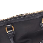Prada Handbag Black Canvas Leather Triangle Logo 2-Way Shoulder — view 6