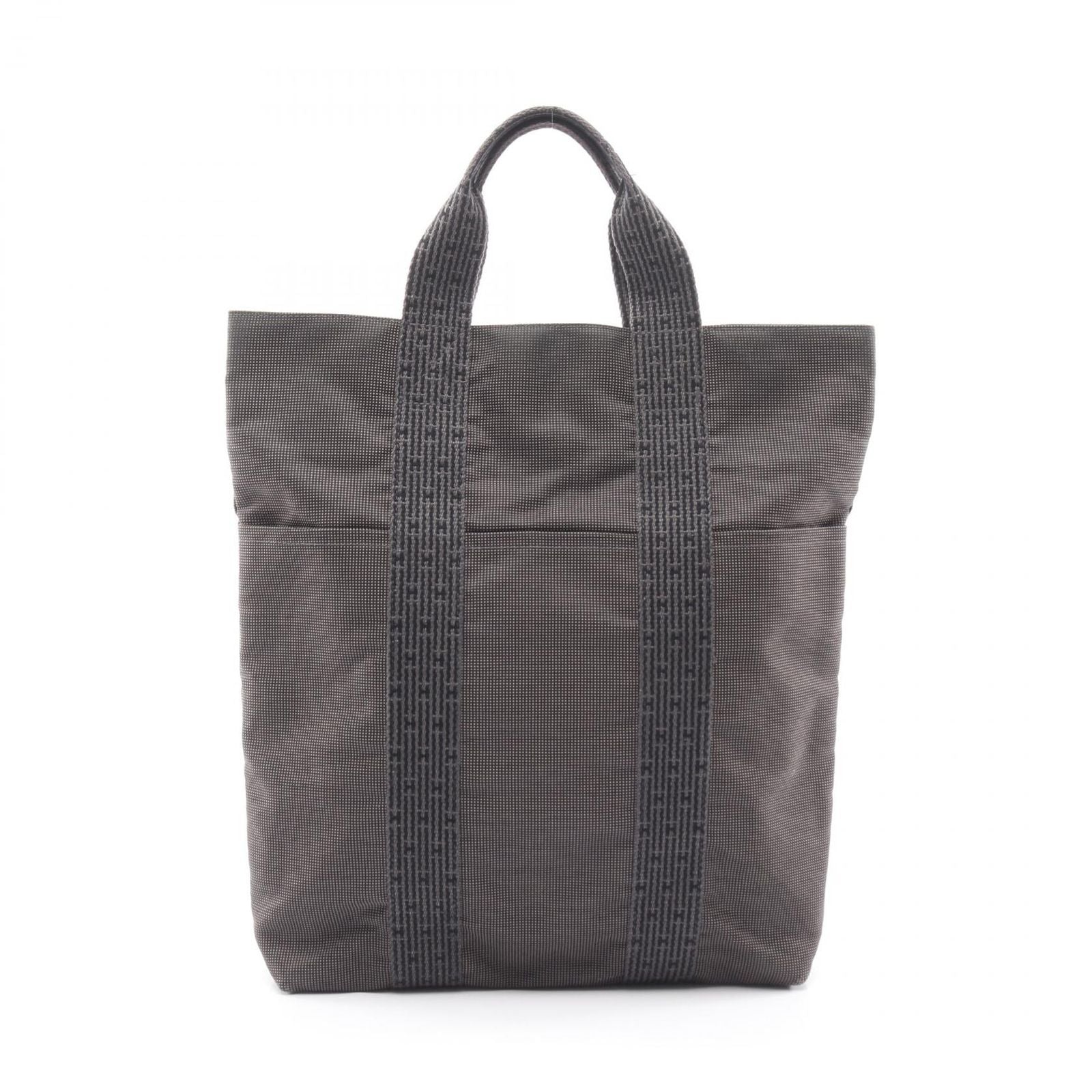Hermes Tote Her Line Cabas Dark Gray Canvas