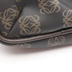 Loewe Shoulder Bag Repeat Anagram Dark Brown Canvas Leather — view 7