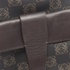 Loewe Shoulder Bag Repeat Anagram Dark Brown Canvas Leather — view 6