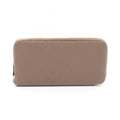 Hermes Round Wallet Azap Long Silk in Etoupe Leather in