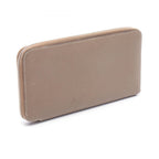 Hermes Round Wallet Azap Long Silk in Etoupe Leather in — view 2