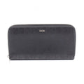 Dior Round Wallet Black Leather