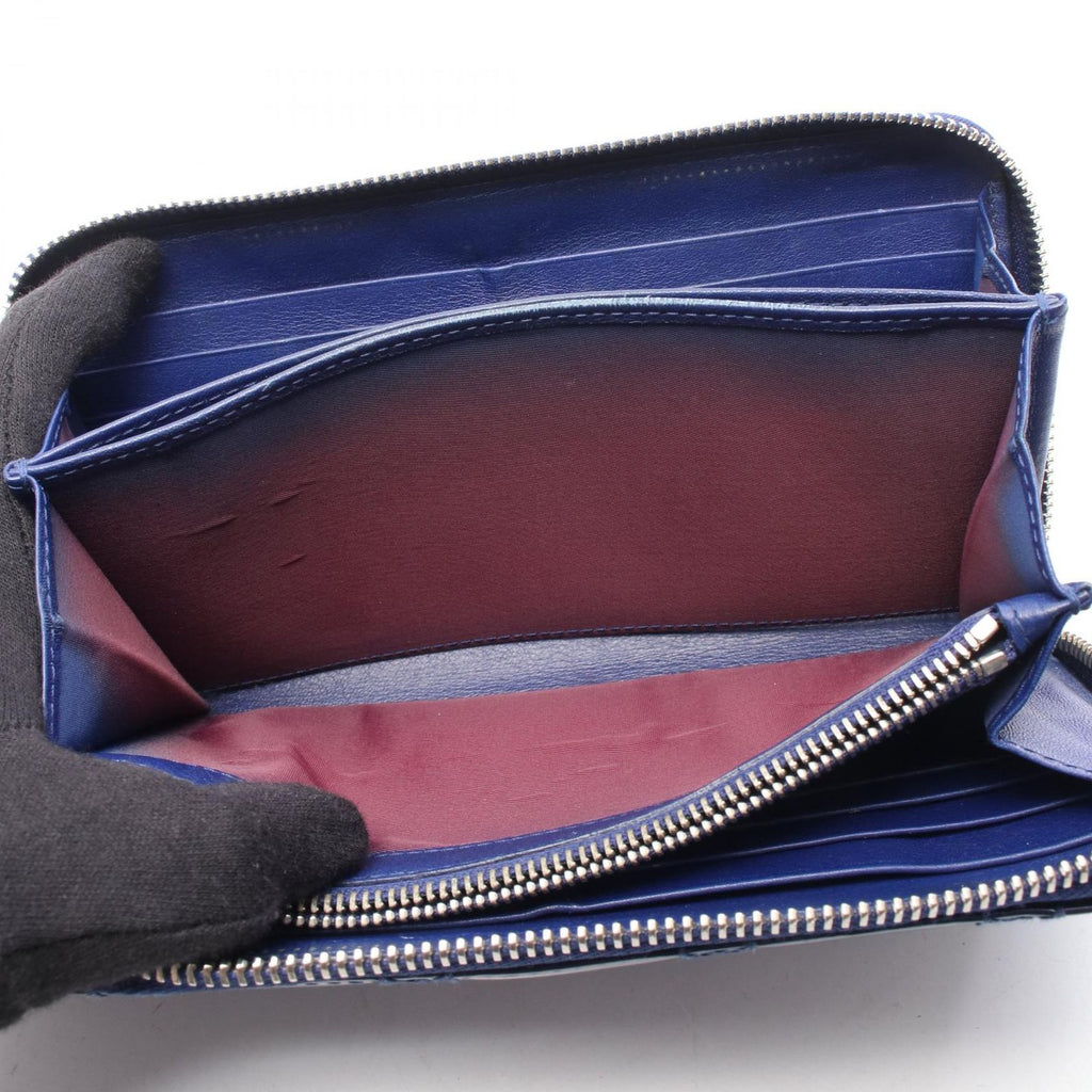 Dior Round Wallet Lady Navy Patent Leather Cannage Handbag — view 9