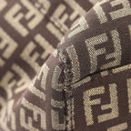 Fendi Tote Zucchino Beige Canvas Leather Handbag — view 5