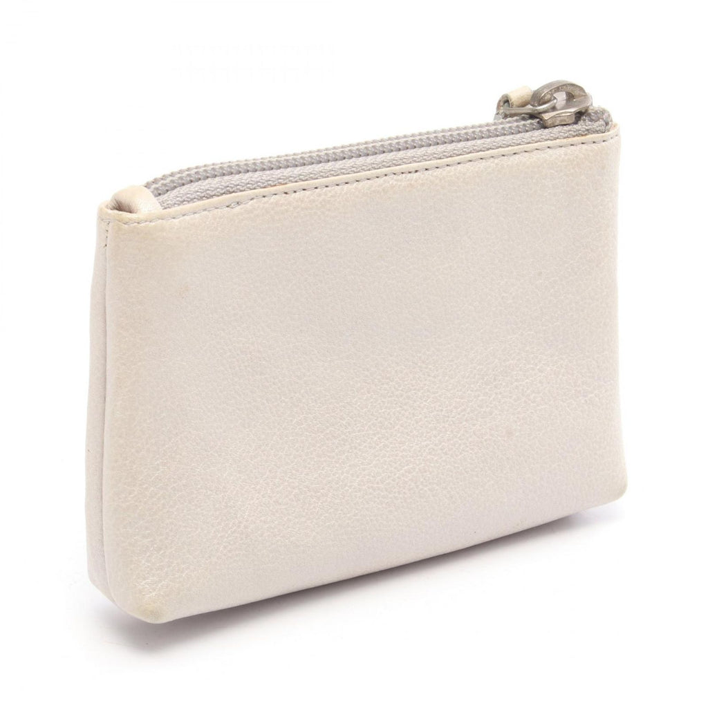 Chanel Coin Case CC Logo Key Ring Silver Leather Jacket Motif Key — view 2