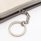 Chanel Coin Case CC Logo Key Ring Silver Leather Jacket Motif Key — view 6