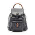 Gucci Backpack Bamboo 003 Black Leather