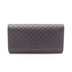 Gucci Bifold Wallet Micro Guccissima Dark Brown Leather Guccissima