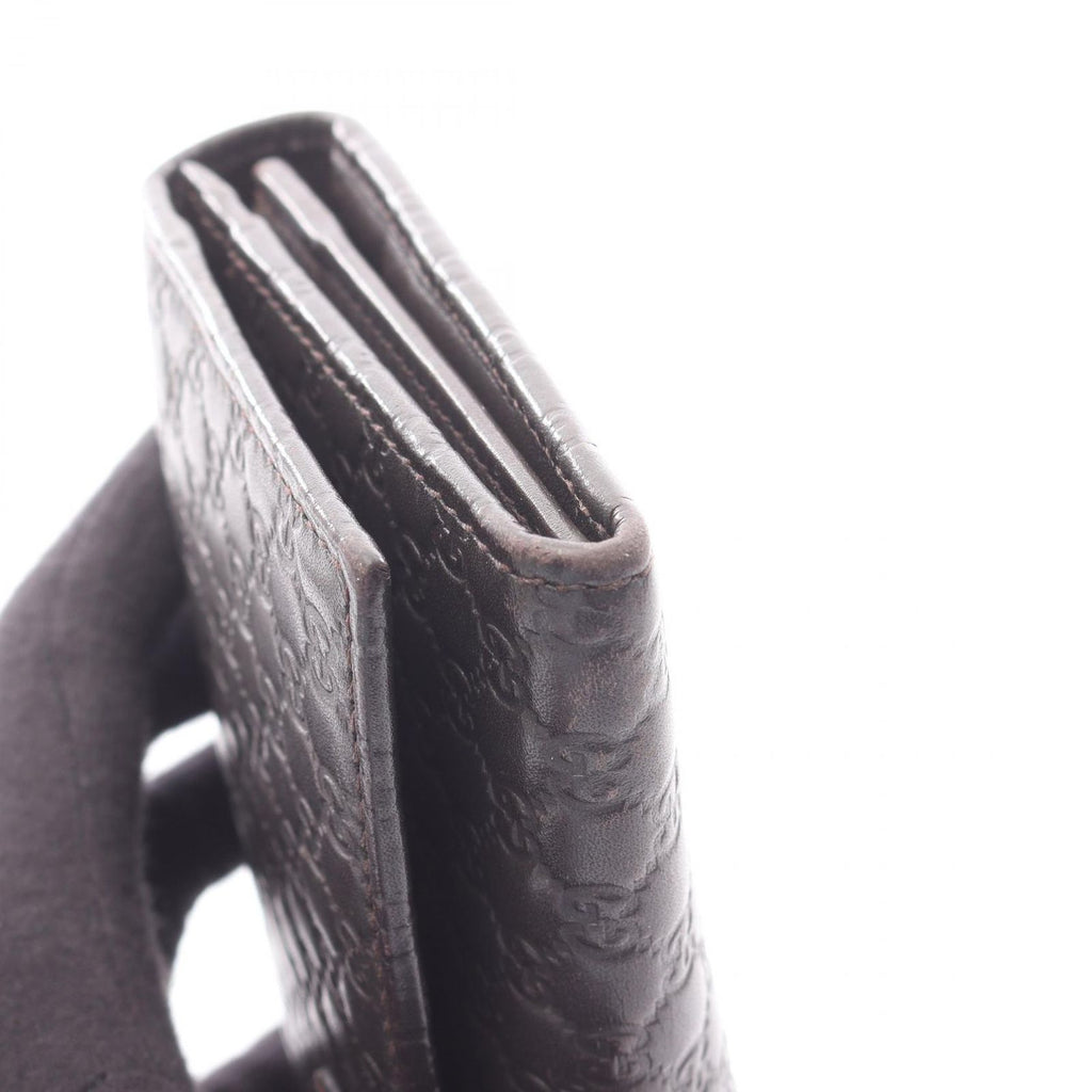 Gucci Bifold Wallet Micro Guccissima Dark Brown Leather Guccissima — view 6